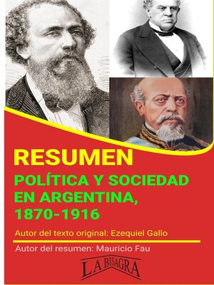 cover image of Resumen de Política y Sociedad en Argentina, 1870-1916 de Ezequiel Gallo